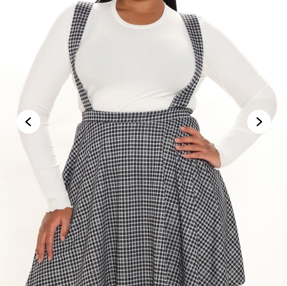 Classic Houndstooth Pinafore Dress